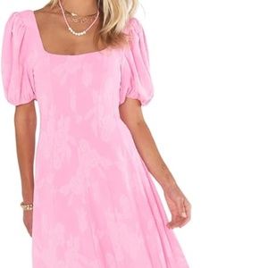 Show Me Your MuMu Mia Midi Dress- Pink NWT